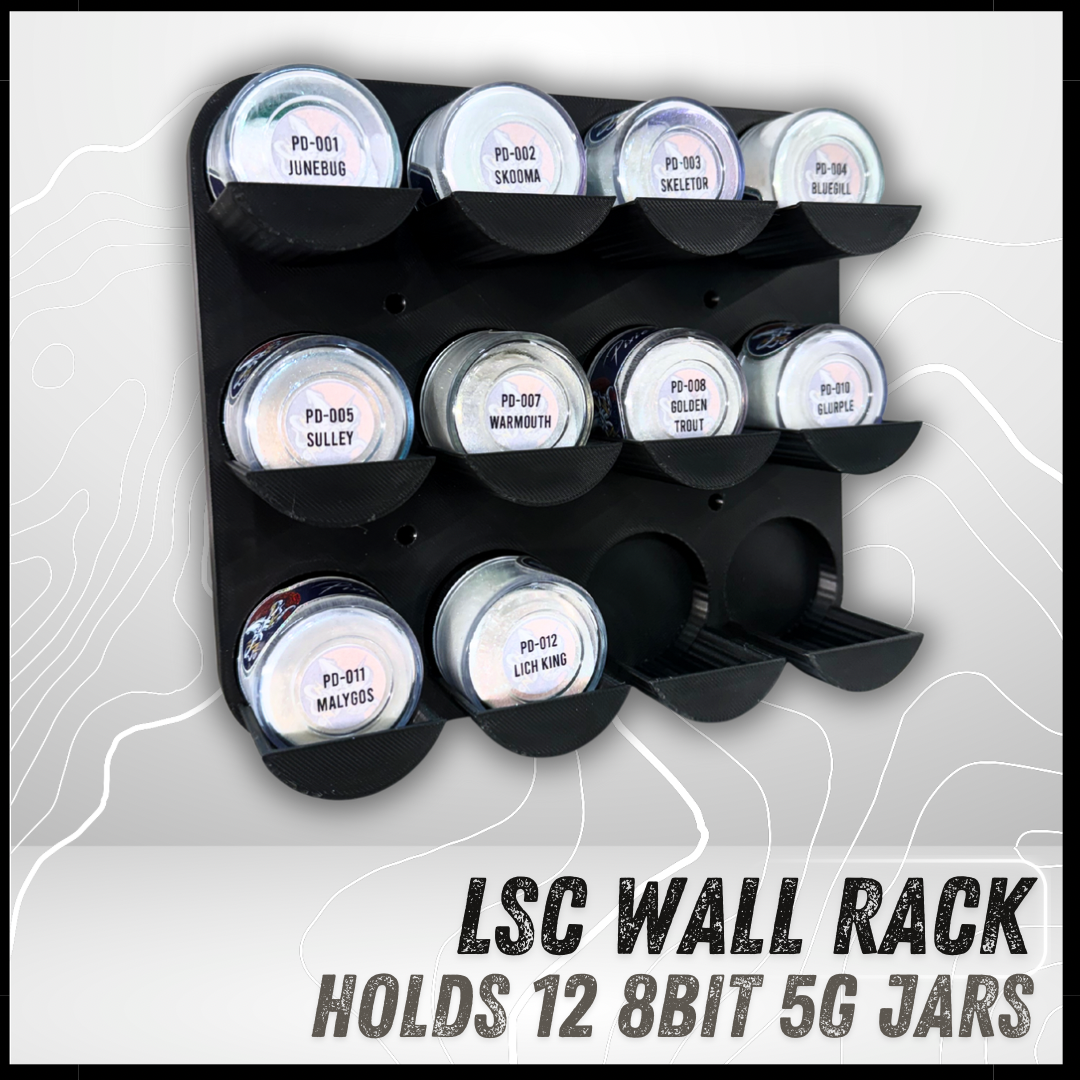 LSC 8BIT Wall Rack (12 Jar)