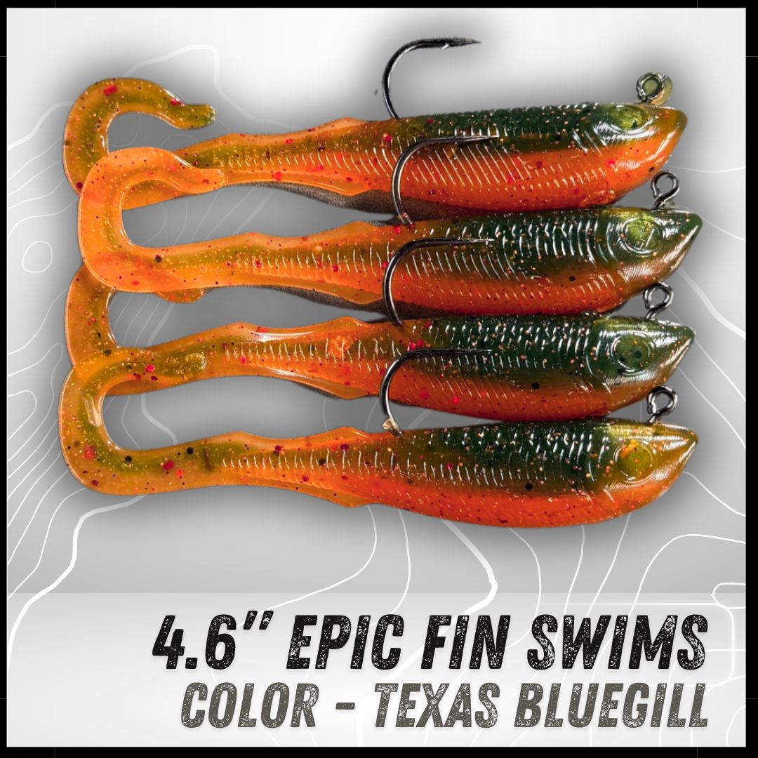 4PK 4.6" Fin Swim Swimbaits