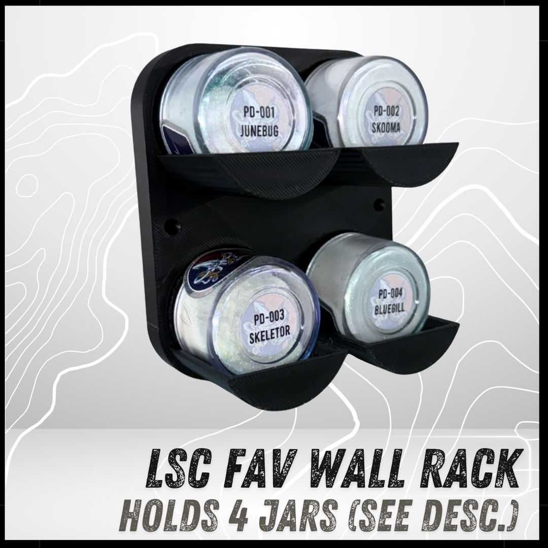 LSC 8BIT Fav Wall Rack (4 Jar) (See Description For Sizing)