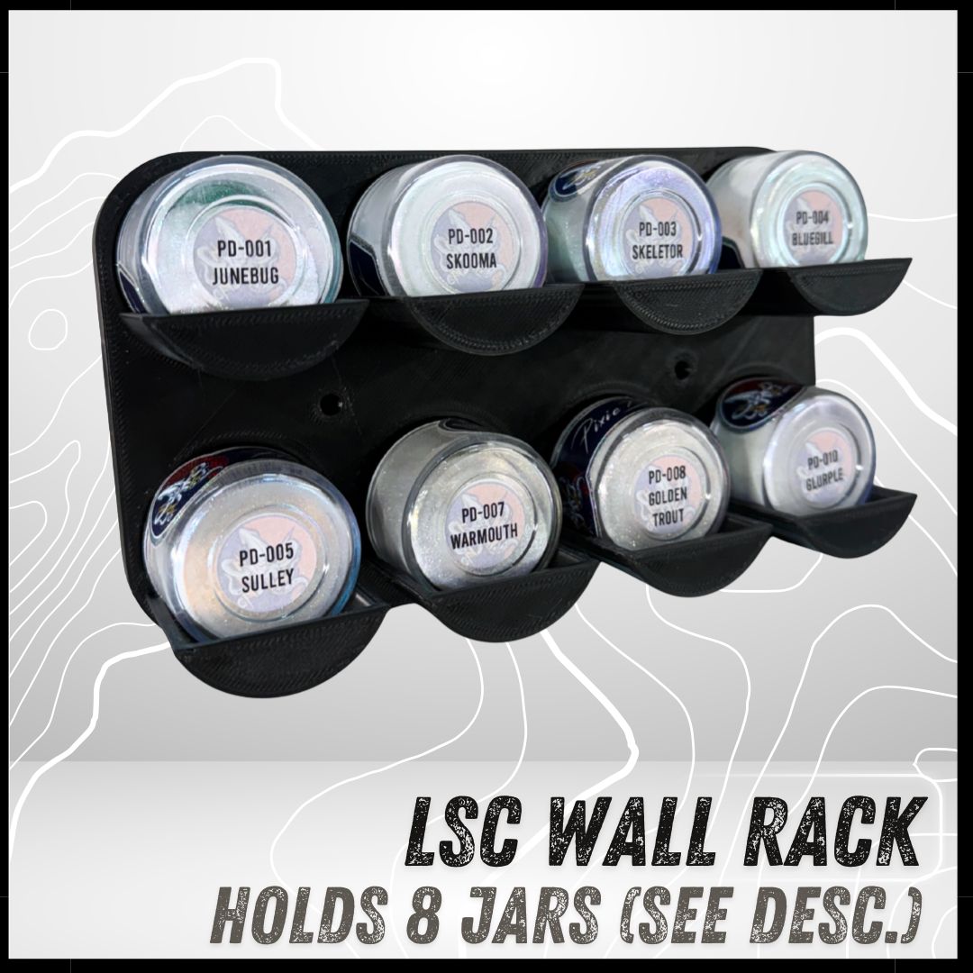 LSC 8BIT Wall Rack (8 Jar) (See Description For Sizing)