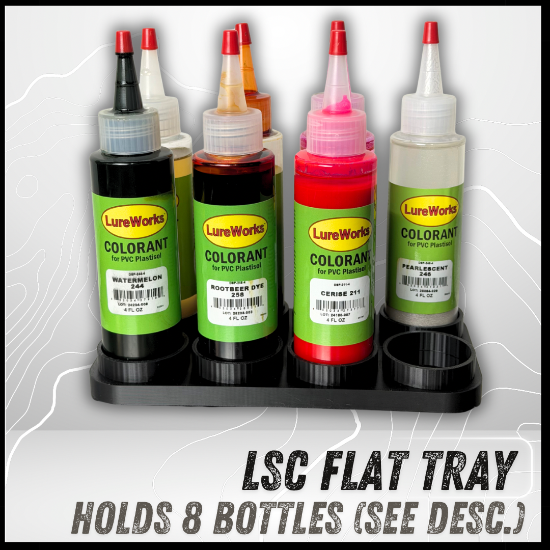 LSC Lureworks Flat Tray (8 Bottle) (4oz Liquid LW Bottles)