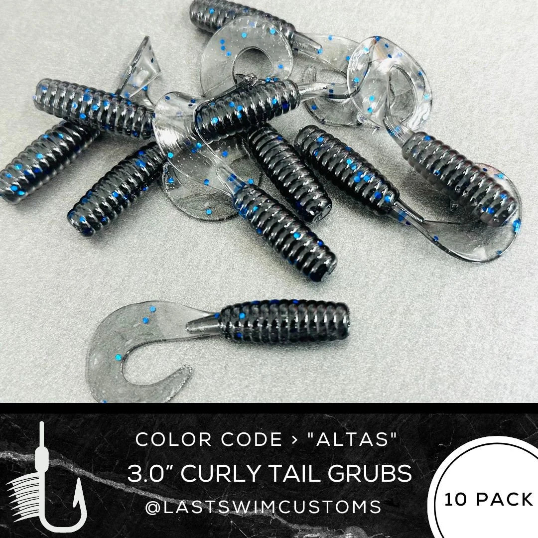 Blue, Bulk 3 Curly Tail Grubs, 50 Count, New, Free Shipping Blue, Bulk 3 Curly Tail Grubs, 50 Count, New, Free Shipping
