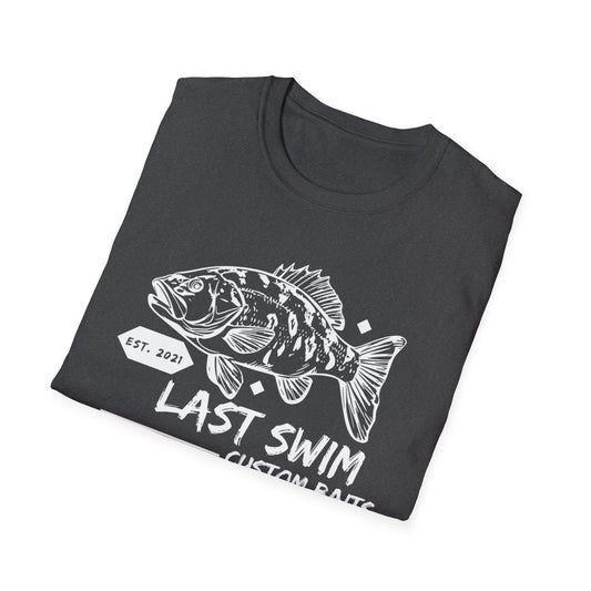 Last Swim Smallmouth Tee (Dark Heather/White)