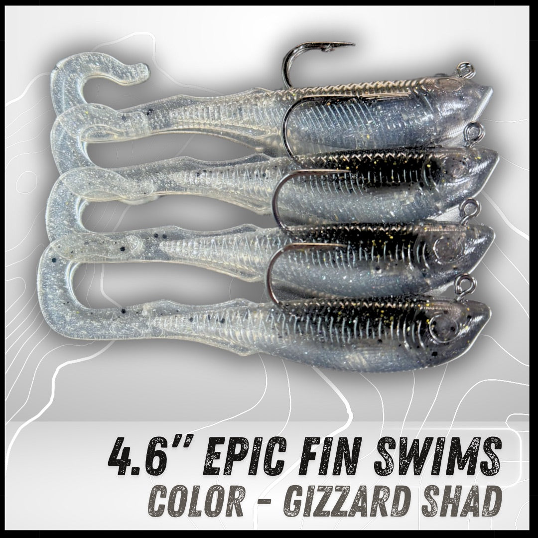 4PK 4.6" Fin Swim Swimbaits