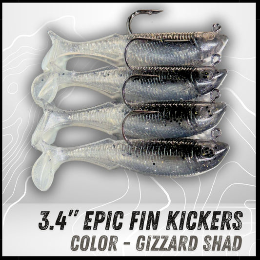4PK 3.4" Fin Kicker Swimbaits