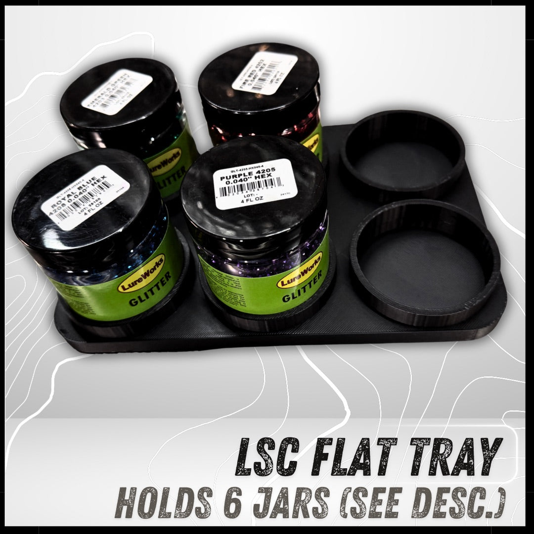 LSC LW Flat Tray (6 Jar) (4oz 0.40 LW Flake Jars)