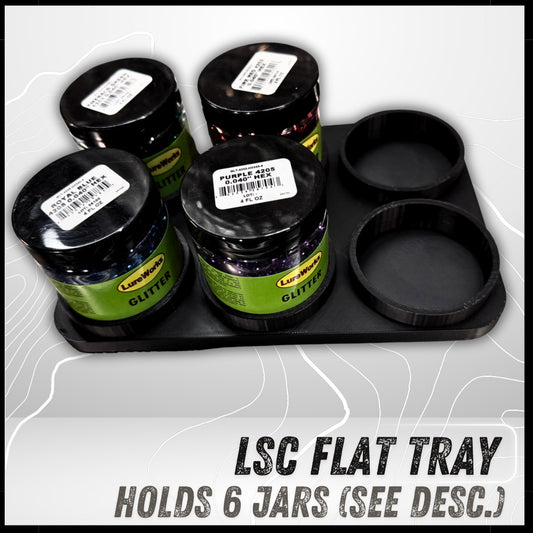 LSC LW Flat Tray (6 Jar) (4oz 0.40 LW Flake Jars)