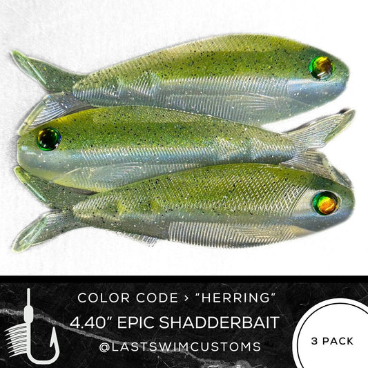 3PK 4.40" Epic Shadderbait Swimbaits