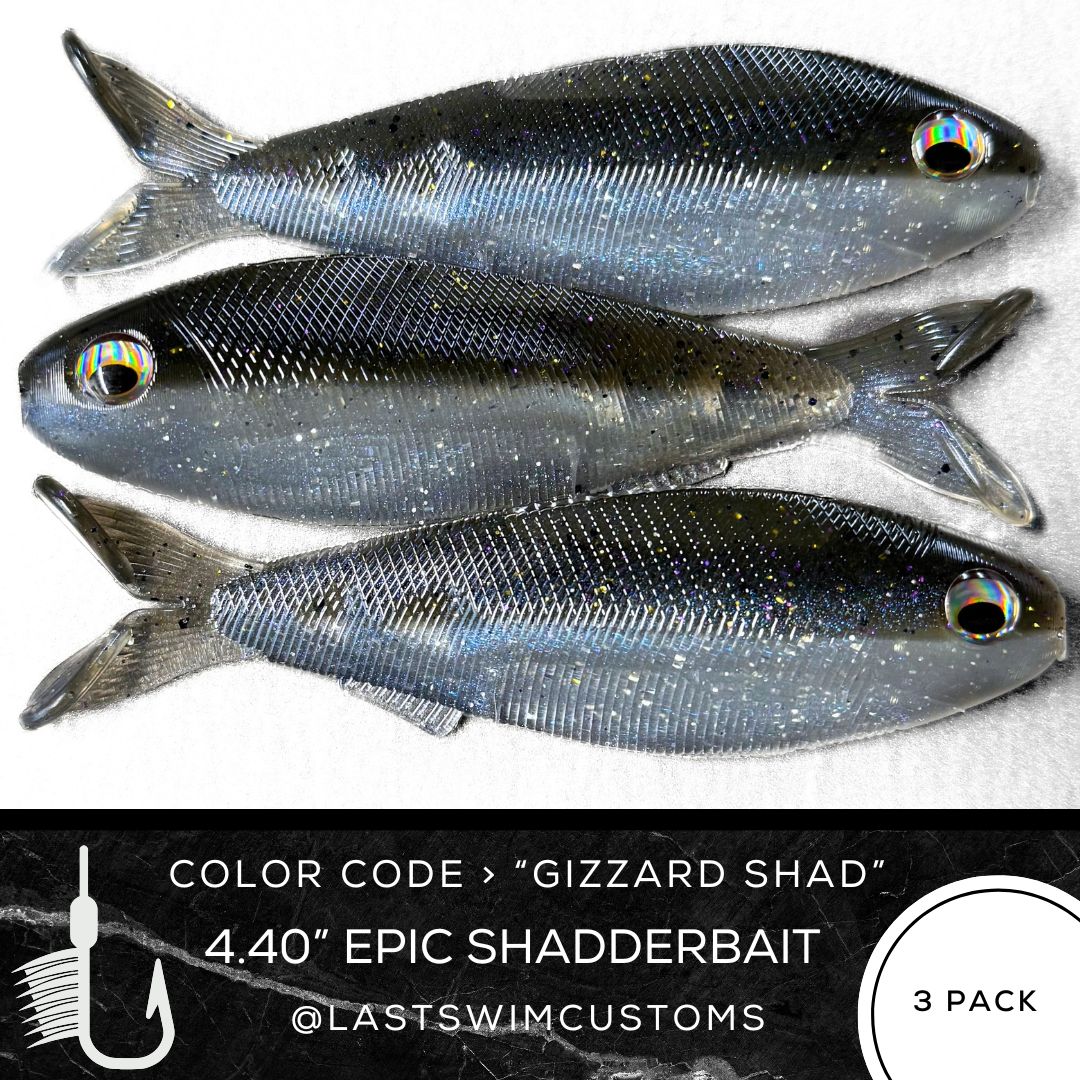 3PK 4.40" Epic Shadderbait Swimbaits