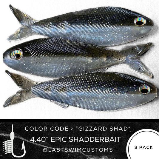 3PK 4.40" Epic Shadderbait Swimbaits