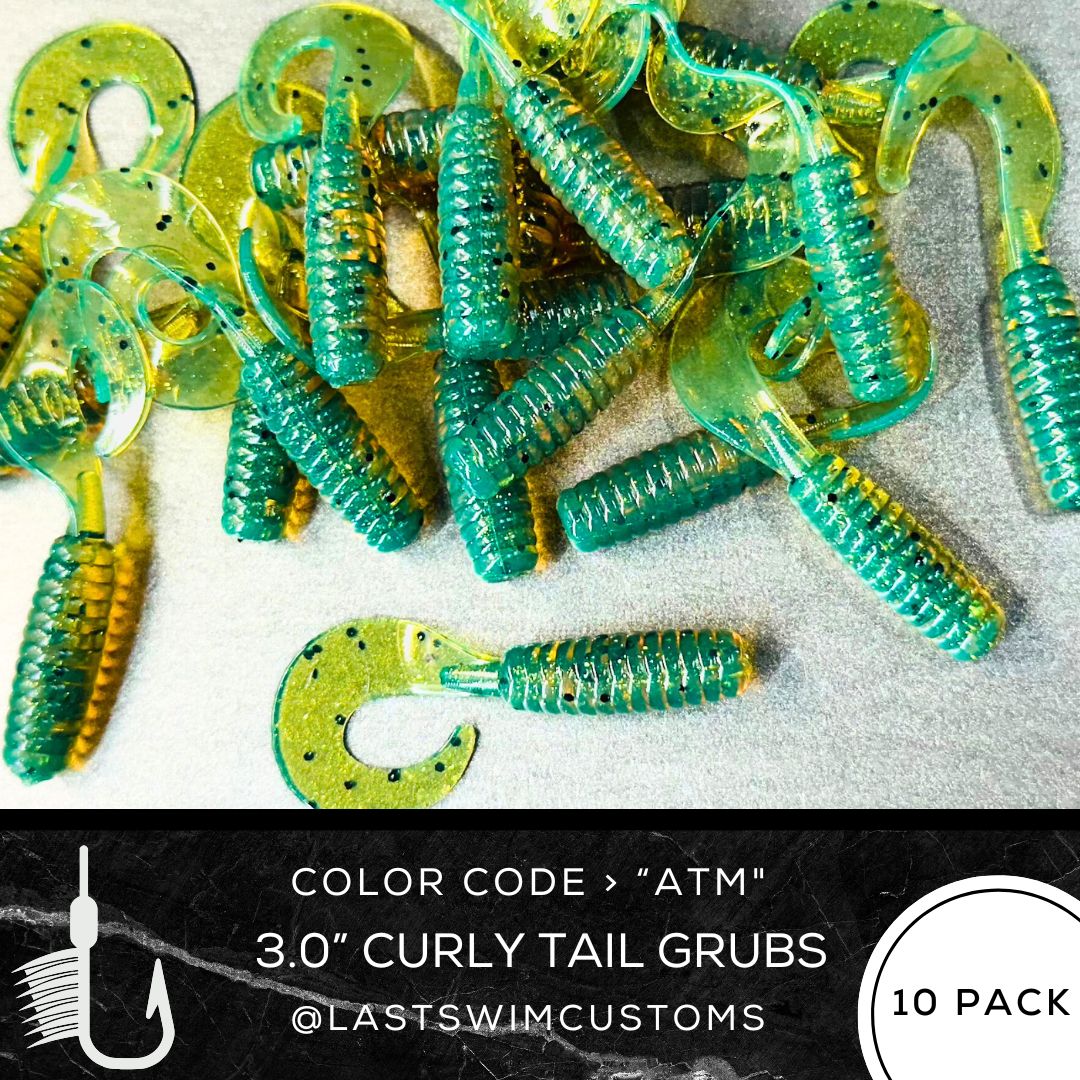 10PK 3.00” Epic Curly Tail Grubs