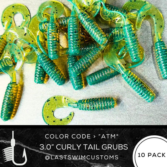 10PK 3.00” Epic Curly Tail Grubs