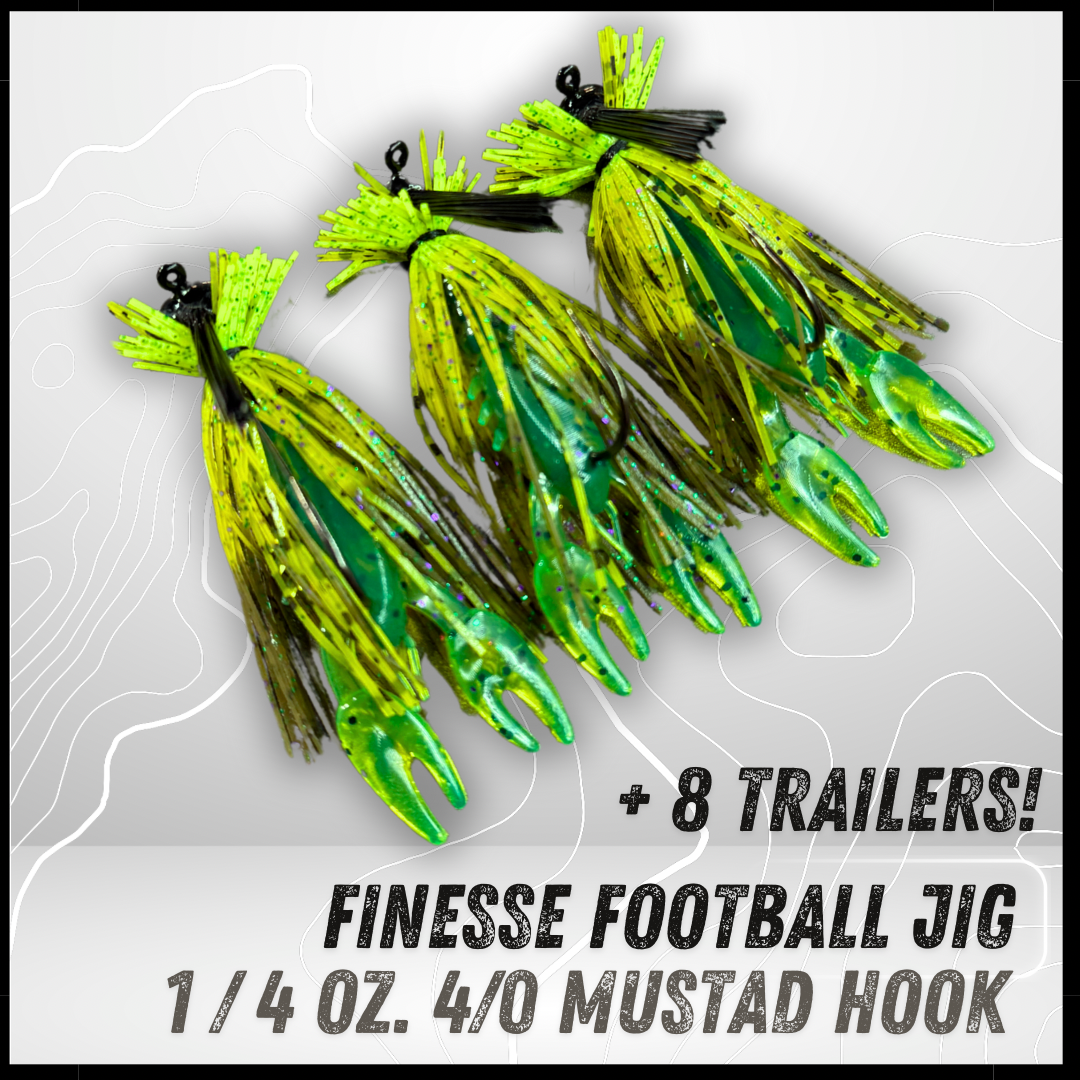LSC Finesse Football Jig Kit (1 Jig/8PK Trailers)