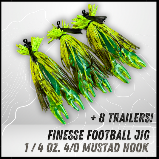LSC Finesse Football Jig Kit (1 Jig/8PK Trailers)