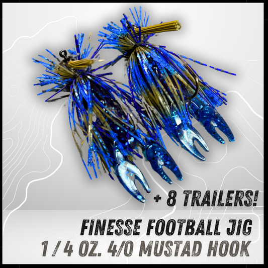 LSC Finesse Football Jig Kit (1 Jig/8PK Trailers)