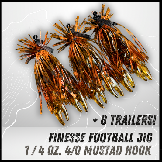 LSC Finesse Football Jig Kit (1 Jig/8PK Trailers)