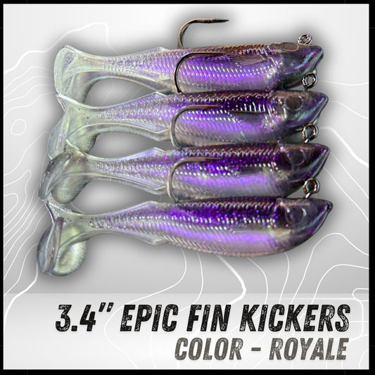 4PK 3.4" Fin Kicker Swimbaits