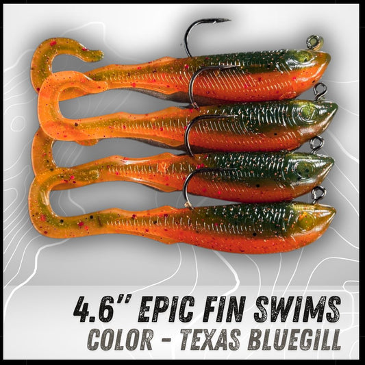 4PK 4.6" Fin Swim Swimbaits