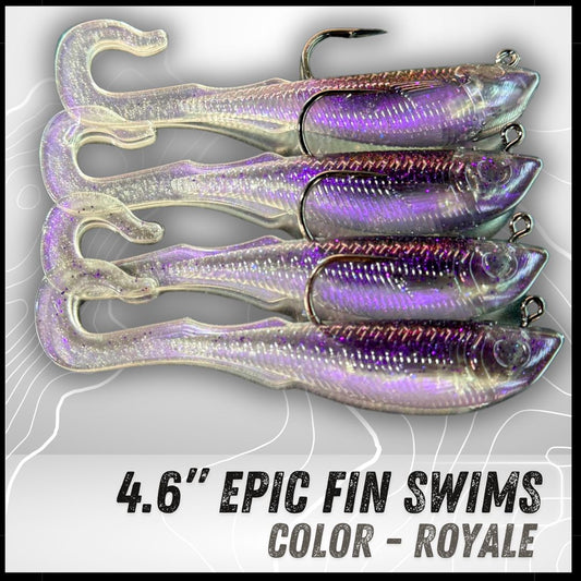 4PK 4.6" Fin Swim Swimbaits
