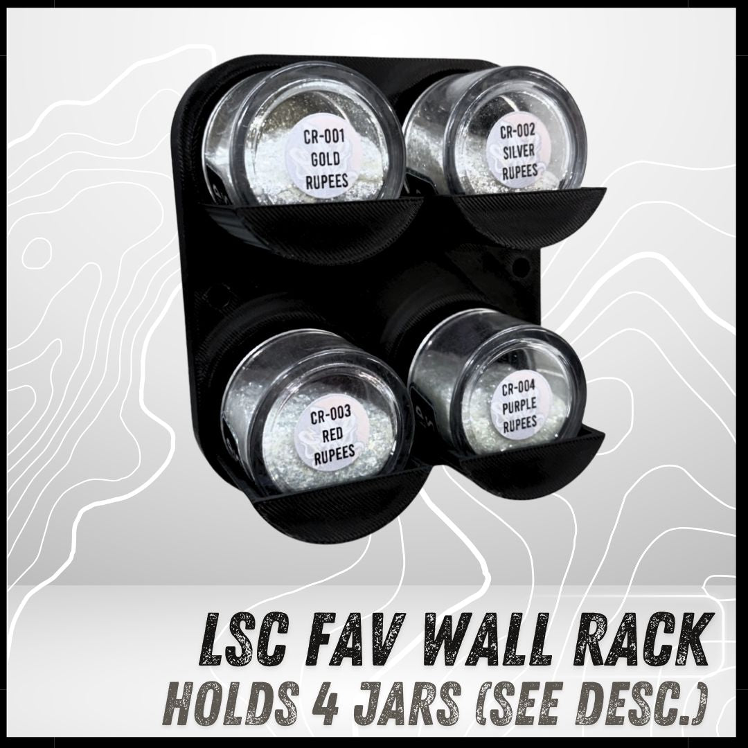LSC 8BIT Fav Wall Rack (4 Jar) (10g Crushed Rupees)