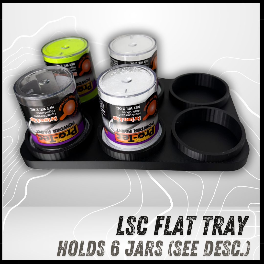 LSC Pro-Tec Flat Tray (6 Jar) (2oz Powder Paint Jars)
