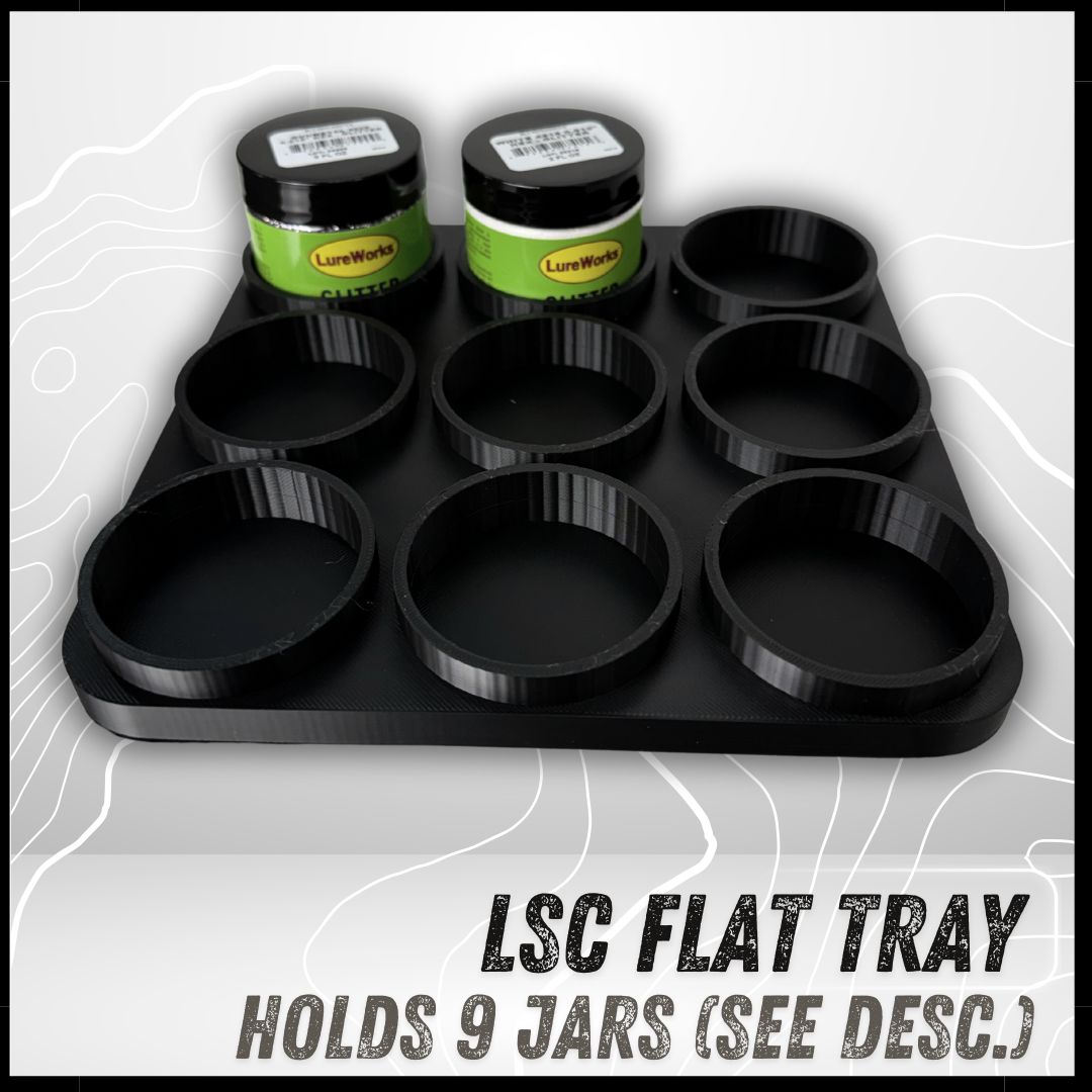 LSC LW Flat Tray (9 Jar) (2oz 0.015 LW Flake Jars)