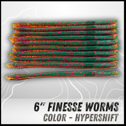 10PK 6" Epic Finesse Worms (Unsalted)