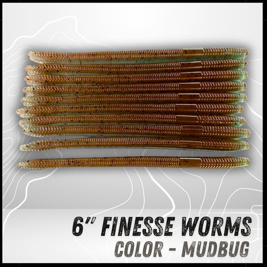 10PK 6" Epic Finesse Worms (Unsalted)