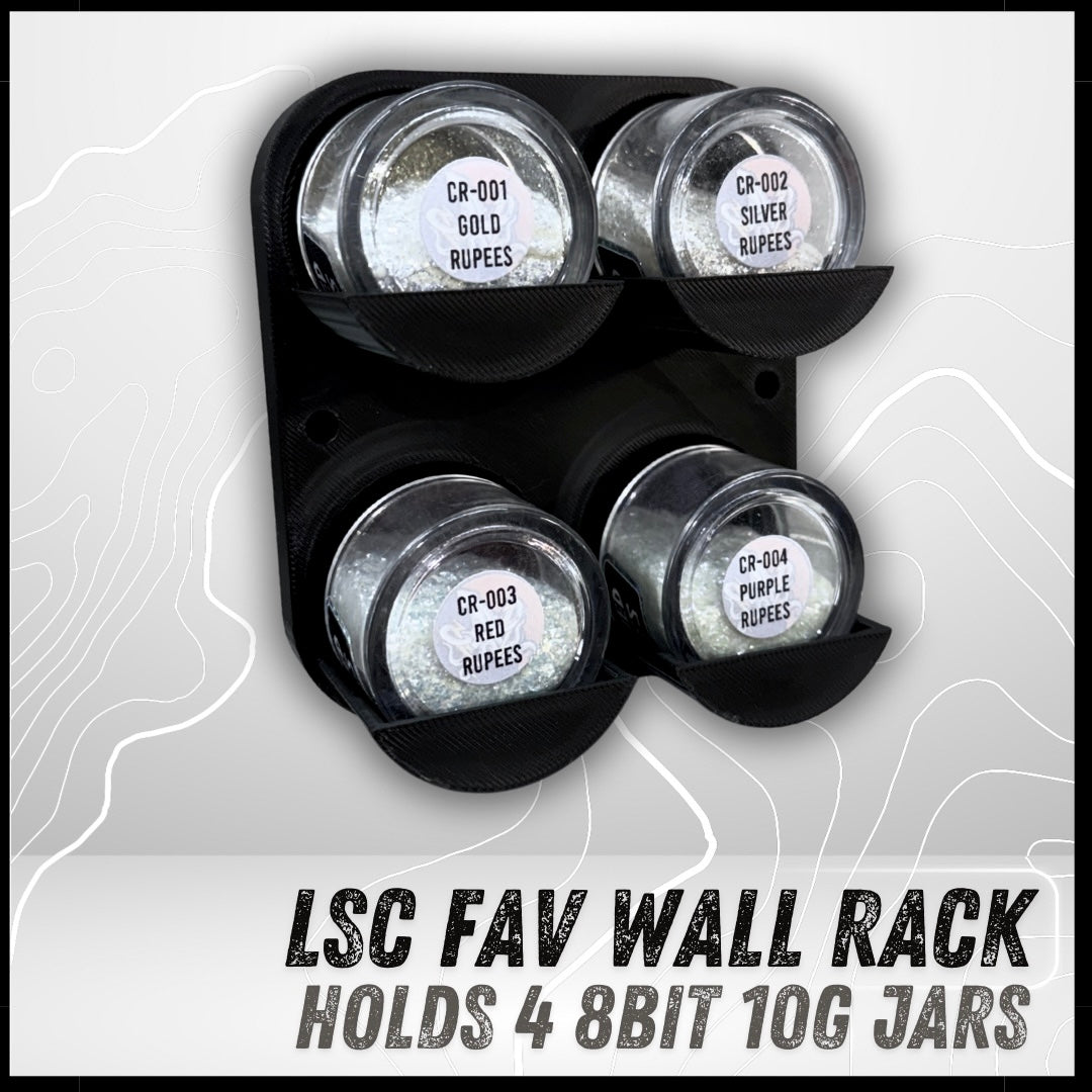 LSC 8BIT Fav Wall Rack (4 Jar) (10G Jars)