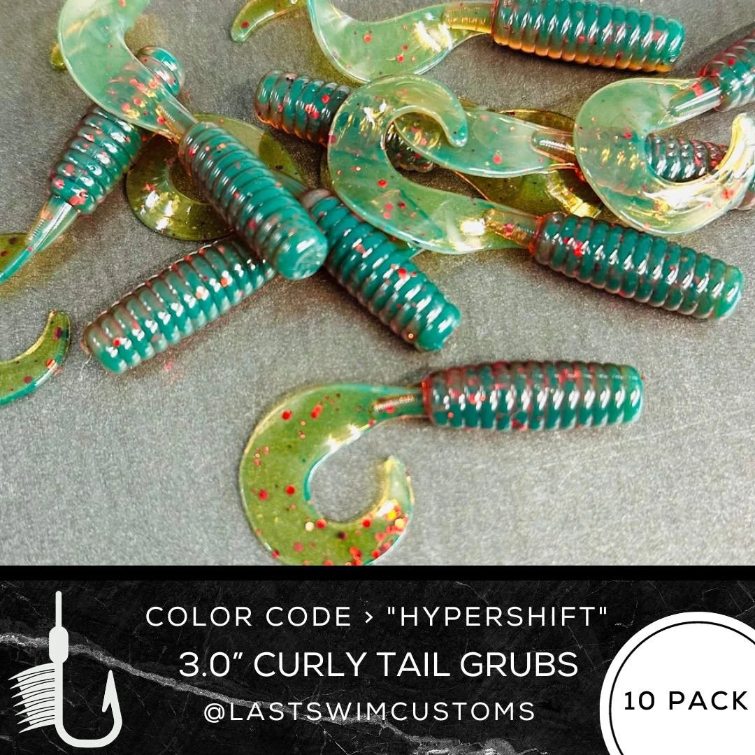 10PK 3.00” Epic Curly Tail Grubs