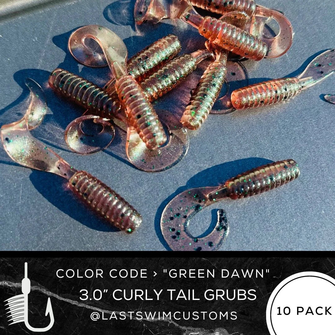 10PK 3.00” Epic Curly Tail Grubs