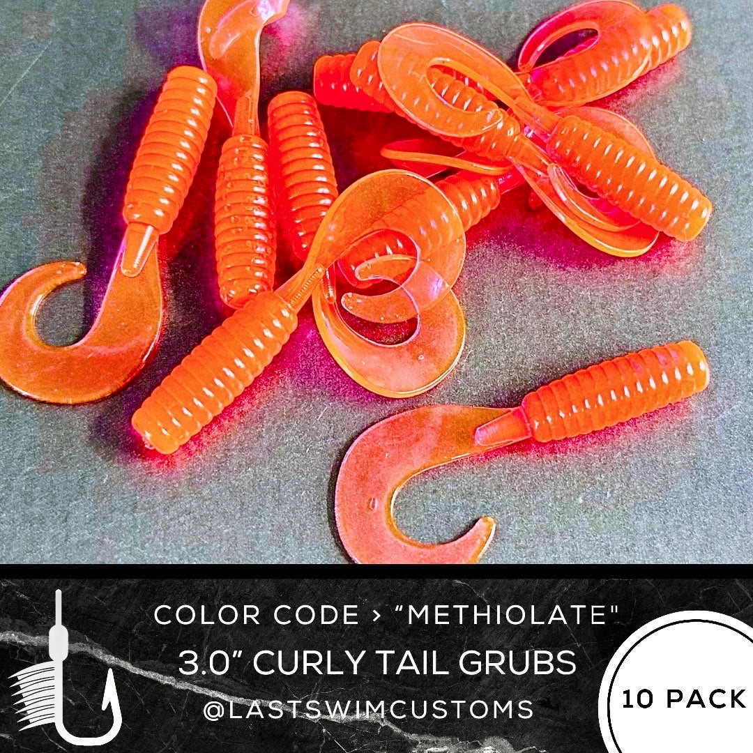 10PK 3.00” Epic Curly Tail Grubs